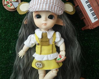 Little Monkey Uniform Outfits for BJD Lati Yellow/Pukifee
