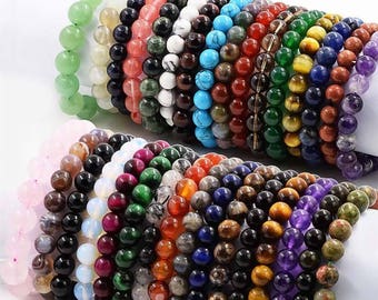 Stone Bead Bracelet, Chakra Bracelet, Pure Gem Bracelet, Zen Jewelry,Buddha bracelet,Kabbalah bracelet, Yoga and Fitness bracelet!