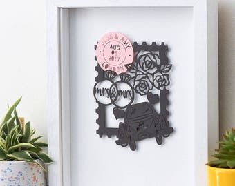 Lesbian Wedding Gift - LGBT Wedding - Lesbian Wedding - Mrs and Mrs - Lesbian Marriage - Paper Cut Wedding Gift - LGBT -