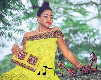 Top Knitted Tribal Groove Yellow Gown