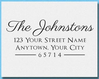 Personalized Calligraphy Address Stamp, Custom Address Stamp, Self Ink Return Address Stamp, Personalized Stamp Gift, Housewarming Gift