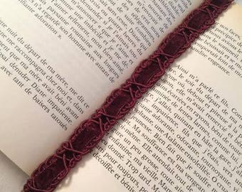 Bookmark - book jewelry Burgundy "Vecchio"