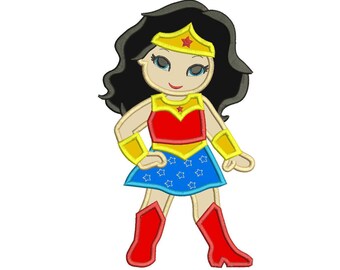 Wonder Woman Applique Design 3 sizes for Instant Download