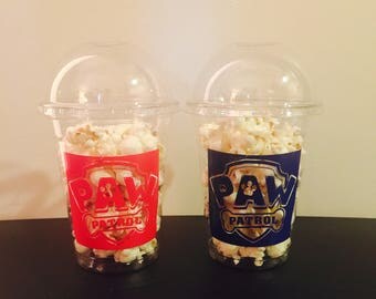 Paw Patrol Popcorn Cups Birthday Cups Party Cups