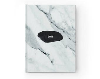 White Marble Notebook, Marble Sketchbook, White Marble Journal, Marble Notebook, Marble Journal, 2018 Notebook, Minimalist Notebook, Marble
