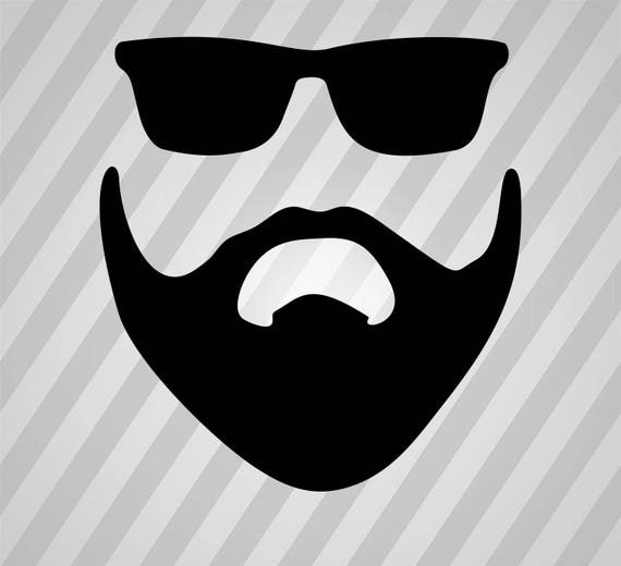 Download Beard And Sunglasses Silhouette Svg Dxf Eps Silhouette Rld