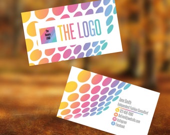 Business Cards for Home Fashion Retailer and Consultant. Home Office approved fonts and color