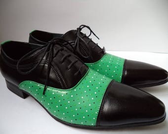 Retro chic - green pea and pea size 44