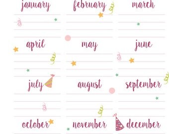 Birthday reminder book | Etsy