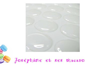 1 cabochon 57 mm transparent resin