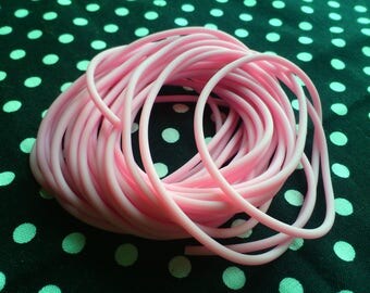1 meter of PVC cord, 2 mm in pink