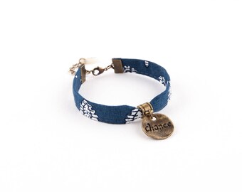 Blue & white brass CHABENCO bracelet