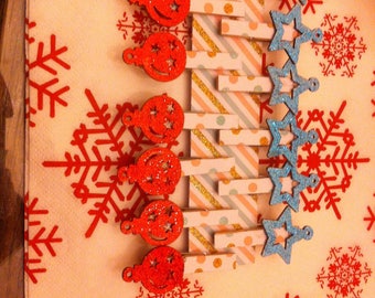 Christmas ornaments, decorations for tables brand places