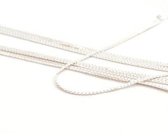 1 m of fine mesh snake silver chain in copper 1.3 mm