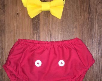 Mickey Mouse Inspired Birthday Cake Smash Outfit