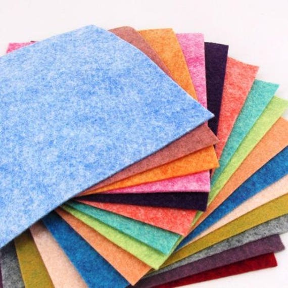 Merino Wool blend Felt Sheets. 15 9X12 Luminous