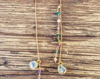 Chain Druzy Earrings