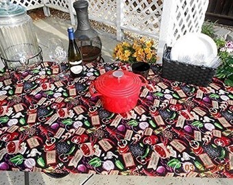 Custom Fitted Stay Put Reusable Cloth Tablecloth Cajun BBQ Print Table Cover Tablecloth Crab Feed Tablecloth