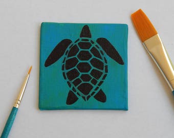 Sea Turtle Miniature Painting