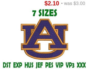 Sale 30% Auburn Tigers embroidery design logo - Instant Download machine embroidery pattern