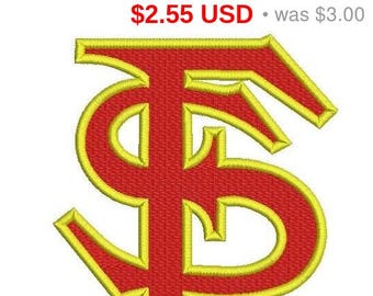 Sale 15% Florida state seminoles logo embroidery design / embroidery designs / INSTANT download machine embroidery pattern
