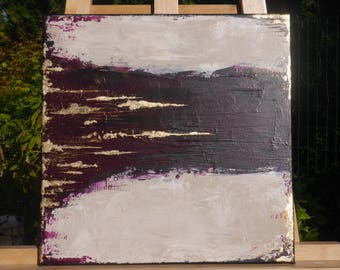 canvas modern purple and gold