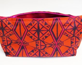 SALE - Screen printed bag in pink & yellow