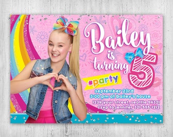 JoJo Siwa Birthday Invitation - Printable Digital File