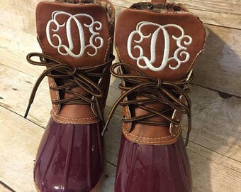 short black duck boots