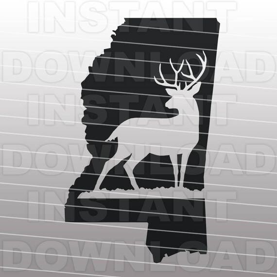 Download Deer Hunting Buck Mississippi SVG File Cutting Template-Clip