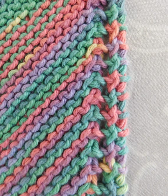 Tropical Rainbow Cotton Dishcloth