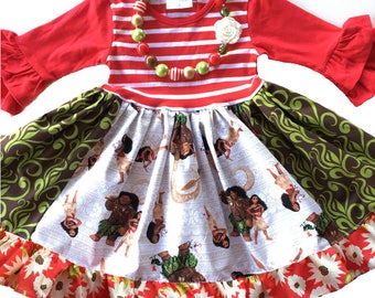 Moana dress Disney Princess dress Christmas dress Princess dress Momi boutique custom dress