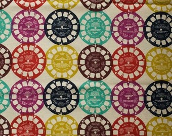 Kokka fabric - Ruby Star Rising, Cream - 110x30 cm.