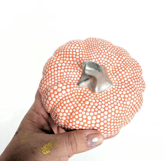 Pumpkin Hand Painted ceramic pumpkin orange Pumpkin small pumpkin