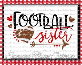 Football SVG Football Sister Svg Distressed Football pattern Vinyl Design SVG DXF Silhouette Cameo Cricut Instant Download Football Design