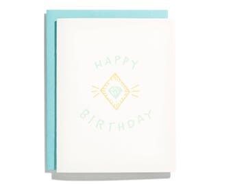 Birthday Gem - Letterpress Birthday Card - CB213