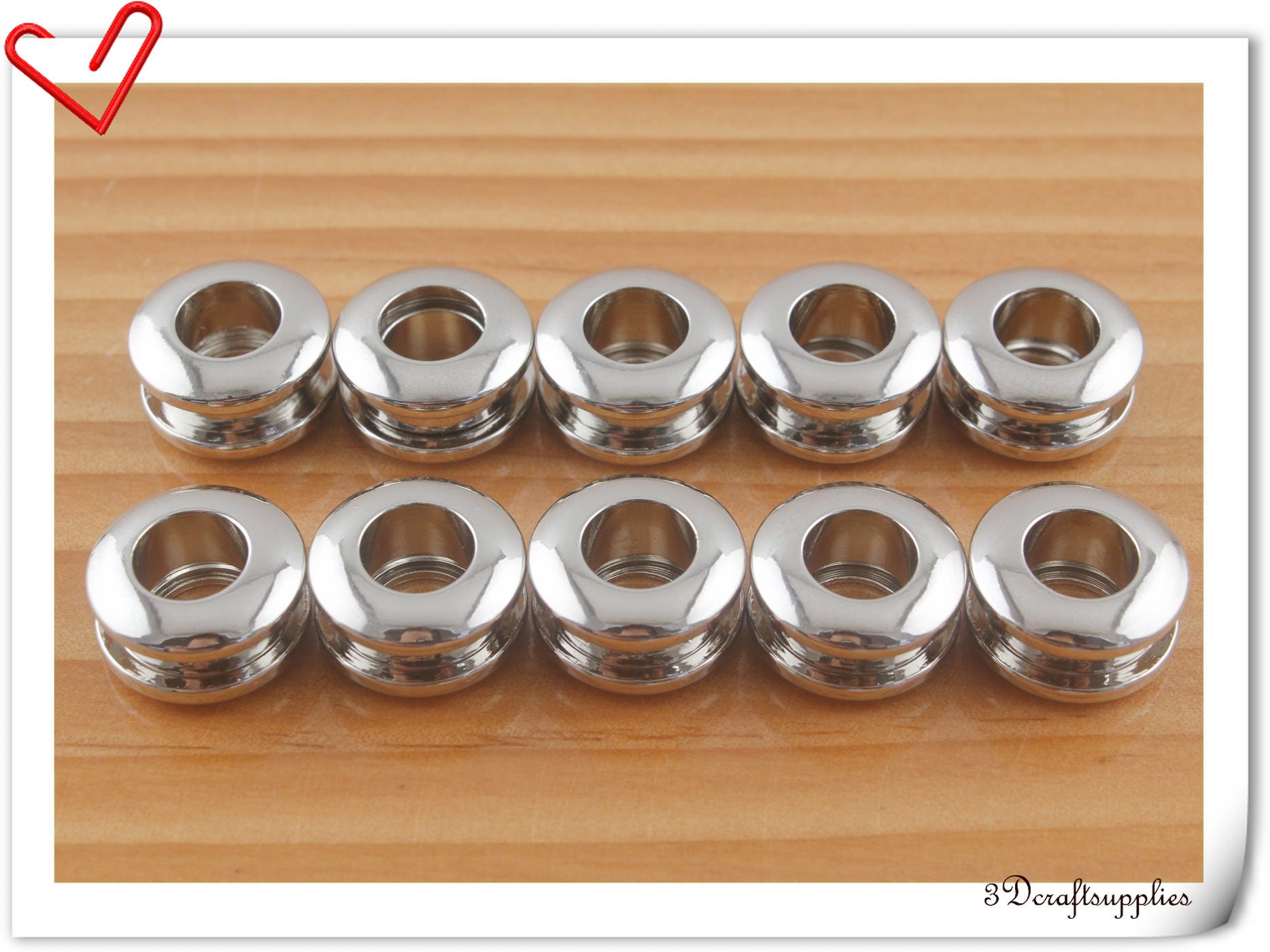 10Pcs 8mm Solid brass screws on eyelets & grommets in