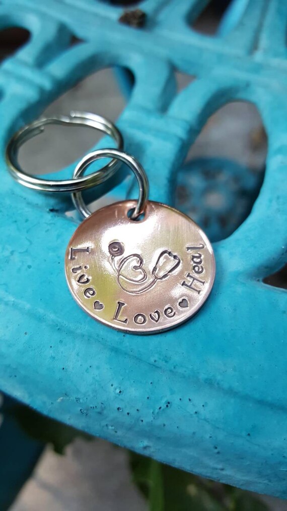 Stethoscope keychain vet keychain vet tech keychain doctor