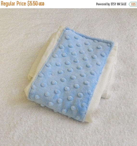 SALE Boy Burp Cloth Blue Minky Dot Cloth Diaper Clothes Soft