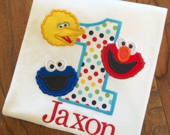 Boys Sesame Street Birthday Shirt