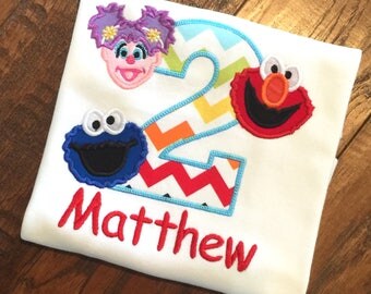 Boys Sesame Street Birthday Shirt