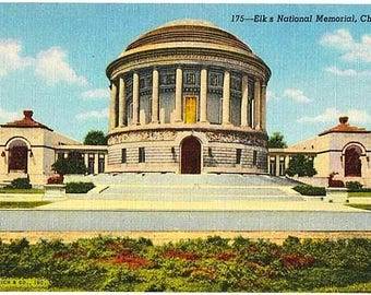 Vintage Chicago Postcard - The Elks National Memorial (Unused)