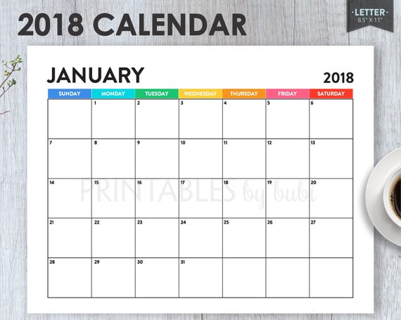 online free printable calendar 2018