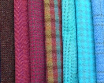 Red - Pink - Purple - Blue - Hand Dyed Felted Wool Fabric in a Beautiful Collection of Colors a Perfect Rug Hooking Wool 3201B
