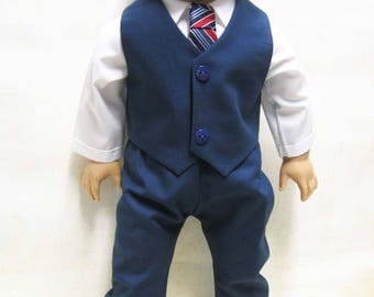 Navy Dress Suit for Logan and other 18" Boy Dolls
