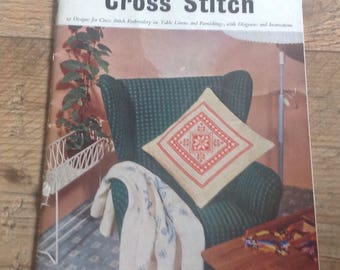 Vintage Cross Stitch Pattern Book, 22 Vintage Cross Stitch Embroideries