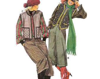 1970s Waistcoat and Culottes Pattern Marie Claire Patron de Paris 8748 B31 - B34