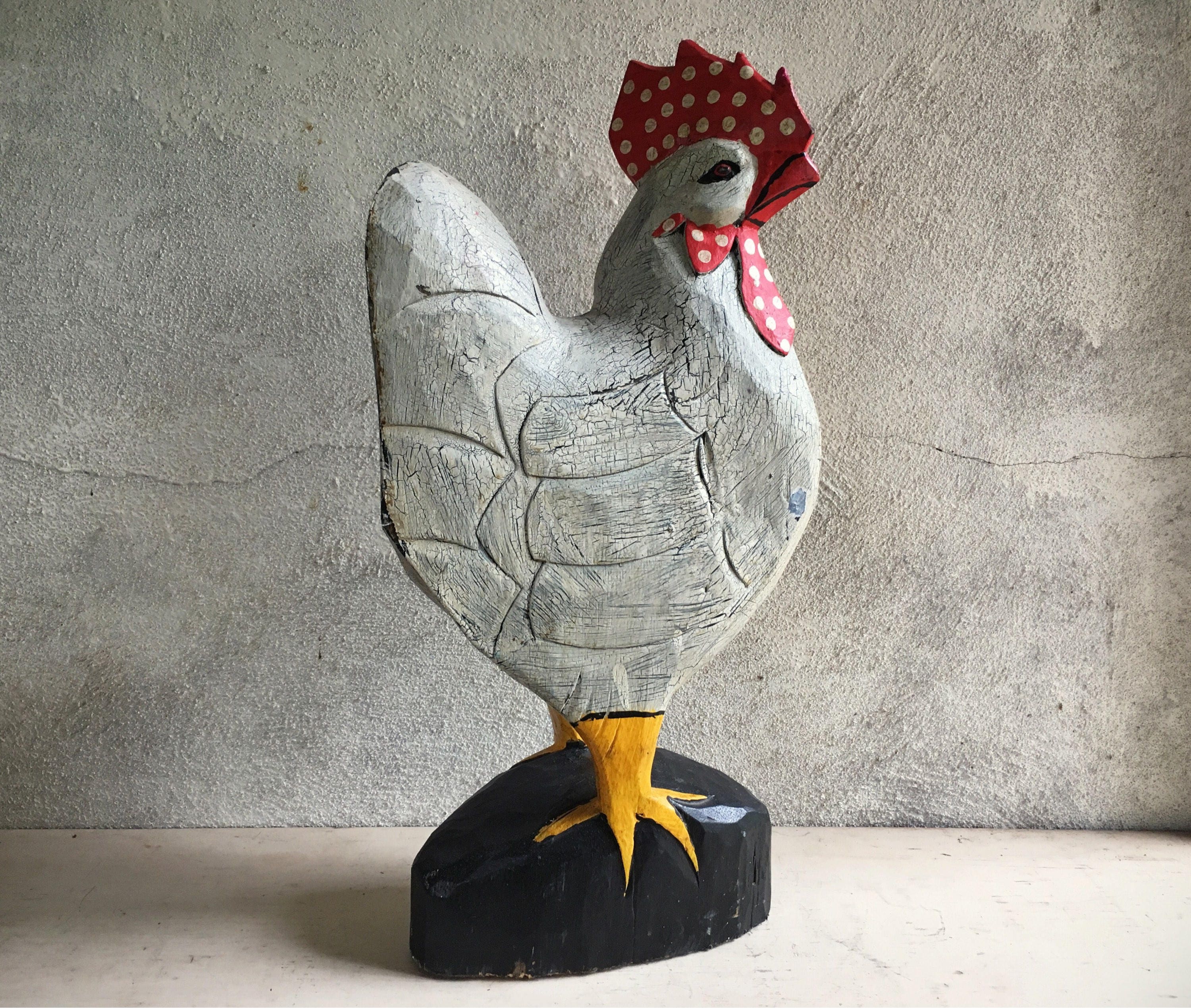 rooster chef statue