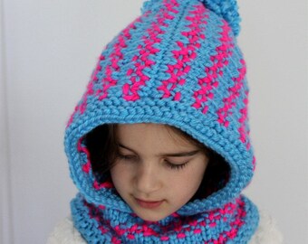 KNITTING PATTERN- The Leila Slouchy Hood ( toddler, child and adult sizes)