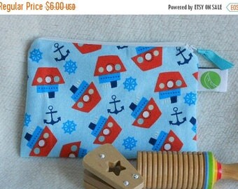 On Sale Zippered Reusable Snack Sack, Half Size - 7.5" x 5"- EcoFriendly, Machine Washable